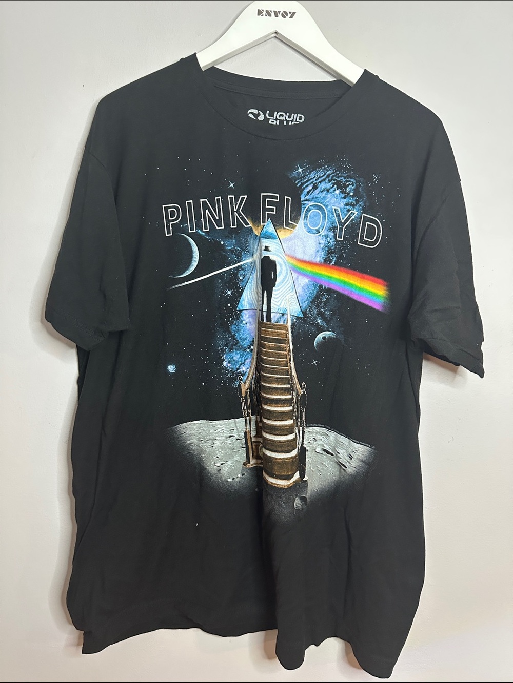 Pink Floyd Black Cotton Tee with Rainbow Prism Graphic size XL